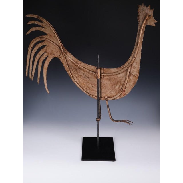 French Artist, Large Handcrafted Cockerel Sculpture, 1880, Iron For Sale - Image 4 of 18