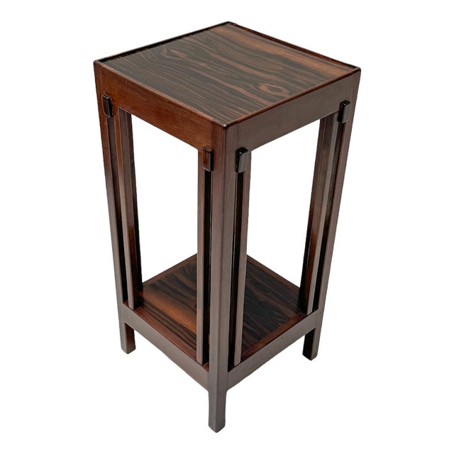 Art Deco Modernist Walnut Pedestal by Anton Lucas, 1920s For Sale