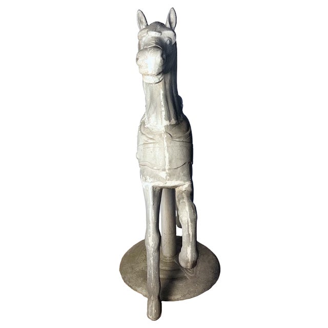 Metal Vintage Cast Metal Coca-Cola Carousel Horse on Embossed Base For Sale - Image 7 of 13