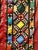 Vintage Uzbek Quilt, Hand-Stitched Silk, Geometric Pattern, Red & Turquoise, 39” X 73” For Sale - Image 12 of 12