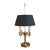 Neiman Marcus Baldwin Solid Forged Brass 4-Arm Bouillotte Table Lamp With Opaque Tole Shade For Sale