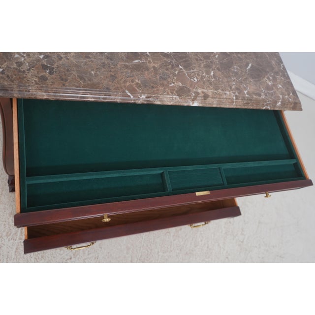 Henkel Harris Henkel Harris Marble Top Kettle Base Mahogany Chest For Sale - Image 4 of 18