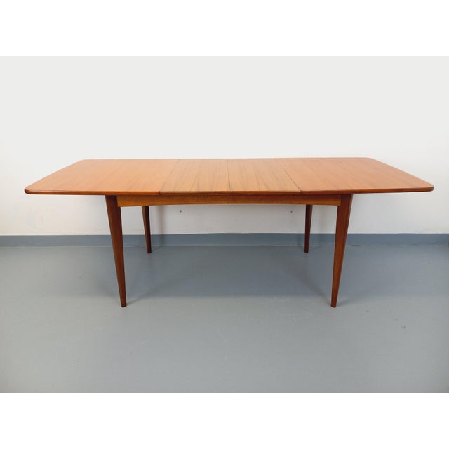 Scandinavian-Style Rectangular Dining Table in Teak with Extensions, 1950s-1960s For Sale - Image 15 of 18