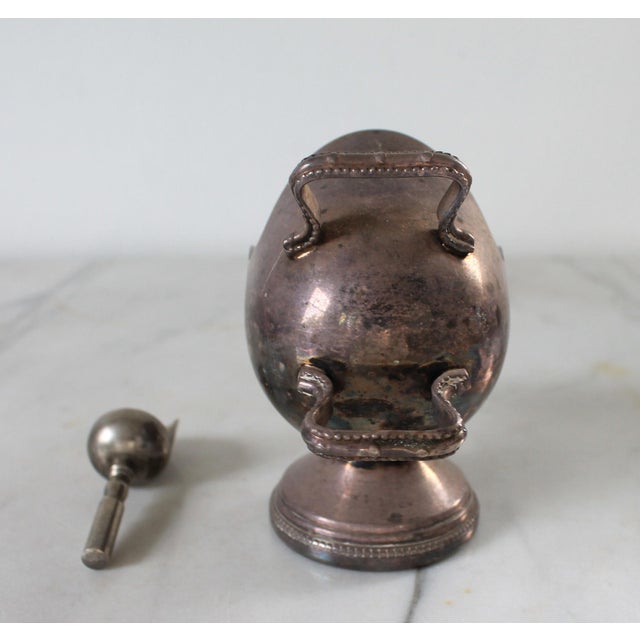 Silver Vintage Silver-Plated Sugar Scuttle With Matching Scoop For Sale - Image 8 of 13