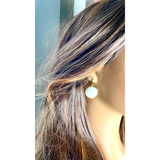 Ippolita Lollipop Collection 18k Yellow Gold Opaque White Crystal Earrings - 2 Pieces For Sale - Image 10 of 12