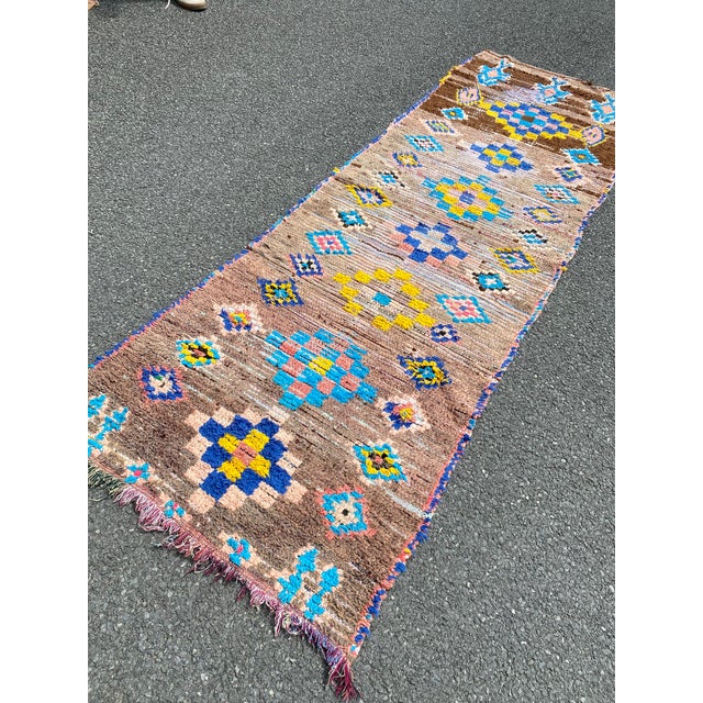 Textile Vintage Runner Boujaad Rug For Sale - Image 7 of 9