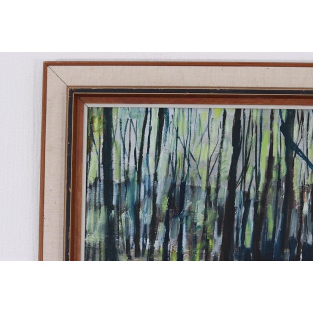 Jon, Forest, 1960s, Oil on Panel, Framed For Sale - Image 13 of 18