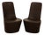 Monopod Leather Armchair Set in Dark Brown by Jasper Morrison for Vitra, Set of 2 For Sale