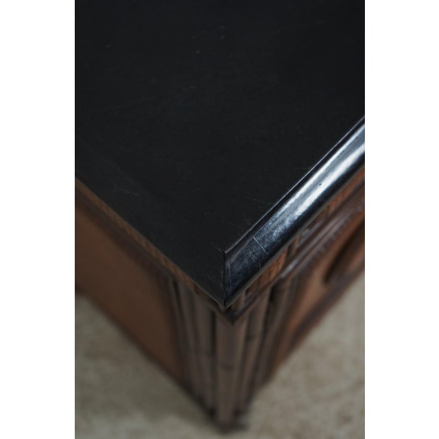 Brown Pair of Thomasville Ernest Hemingway Rattan & Stone Cabinets For Sale - Image 8 of 18