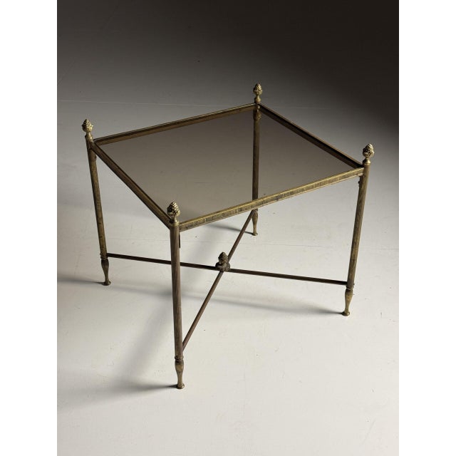 Brass Side Table in the style of Maison Bagues For Sale - Image 14 of 14