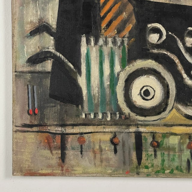 Georges Braque Frederick Robbins Childs (1908-1978) - Modernist Still Life With Owl, Signed (1950, Oil on Canvas) For Sale - Image 4 of 10