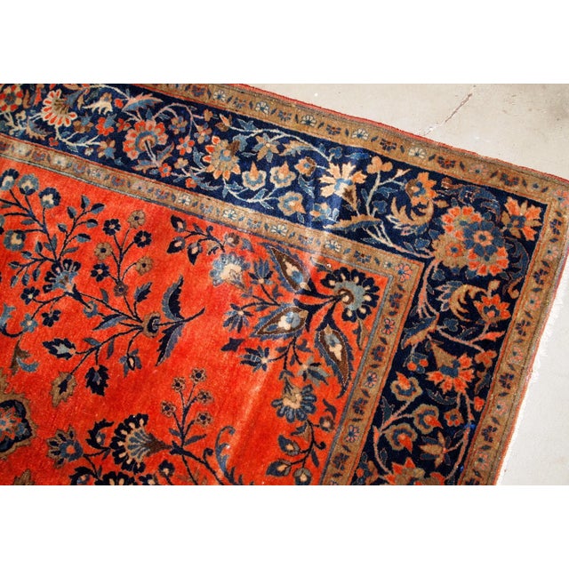 1920s, Handmade Antique Persian Sarouk Rug 4' X 6.4' For Sale - Image 4 of 7