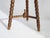 Brown Antique French Round Wooden Bobbin Side Table or Stool, 1920s For Sale - Image 8 of 10