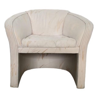 1980’s Art Deco Barrel Back Club Chair For Sale