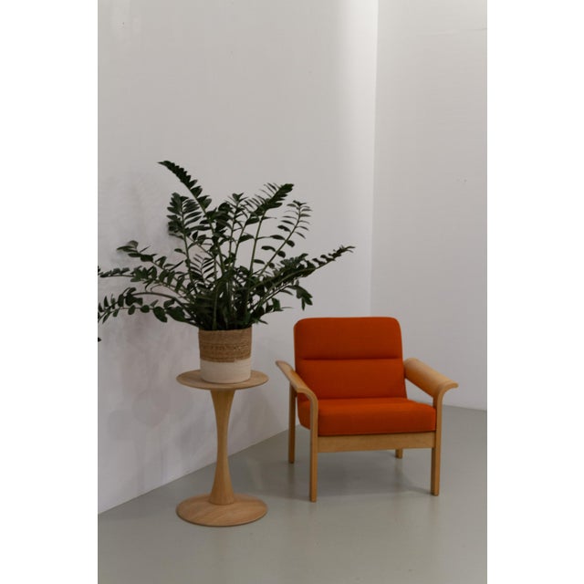 Danish Orange Oak Botium Lounge Chair from Magnus Olesen, 1970s For Sale - Image 11 of 18