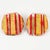 Anne and Frank Vigneri Red and Gold Foil Resin Clip Earrings For Sale - Image 4 of 8