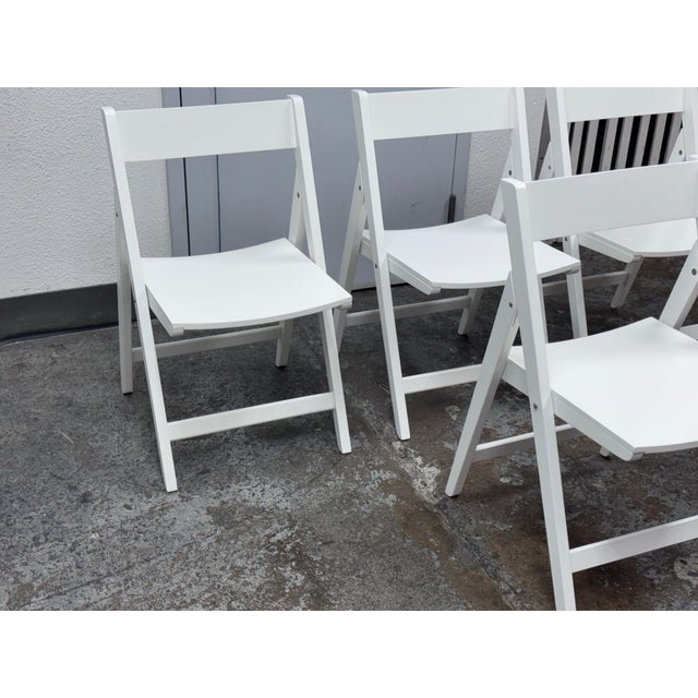 Crate & Barrel Spare Folding Chairs, Set of Four For Sale In San Francisco - Image 6 of 12