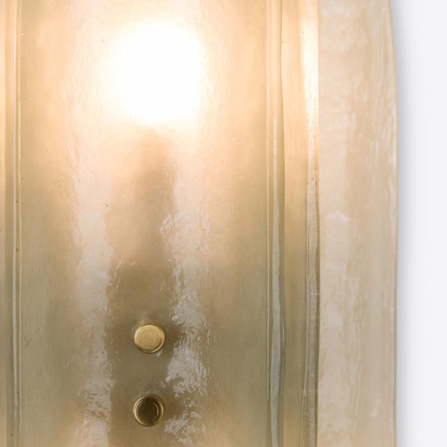 Mid-Century Modern Dahlia Sea Glass Wall Light from Pure White Lines For Sale - Image 3 of 9