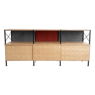 Eames 3 Sliding Door Credenza / Bookcase For Sale