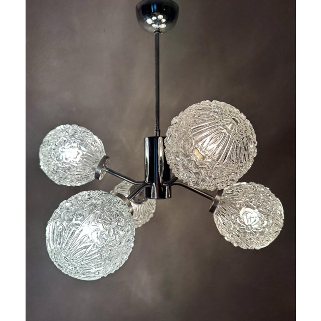 Glass Vintage Sputnik Light by Richard Essig, 1970s For Sale - Image 7 of 14