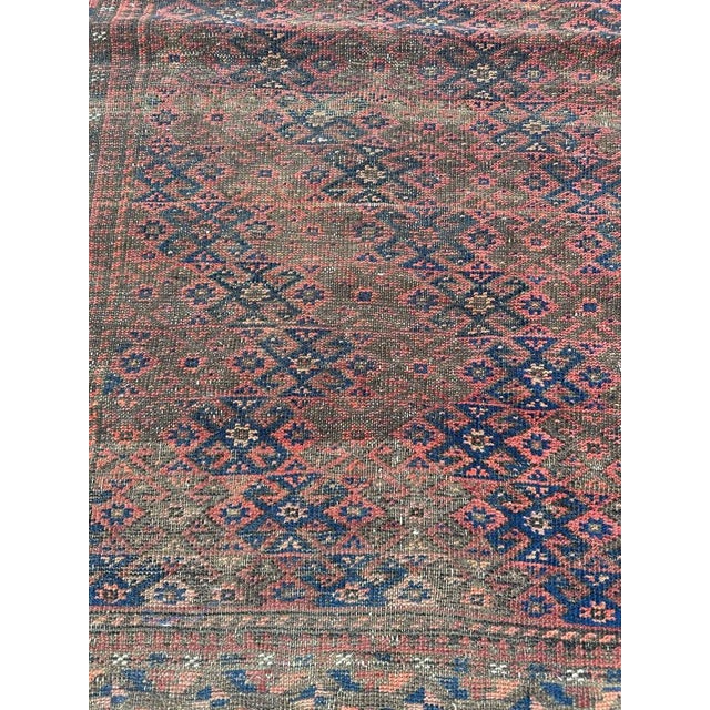 Brown Turkmen Baluch Rug, 1950s For Sale - Image 8 of 18