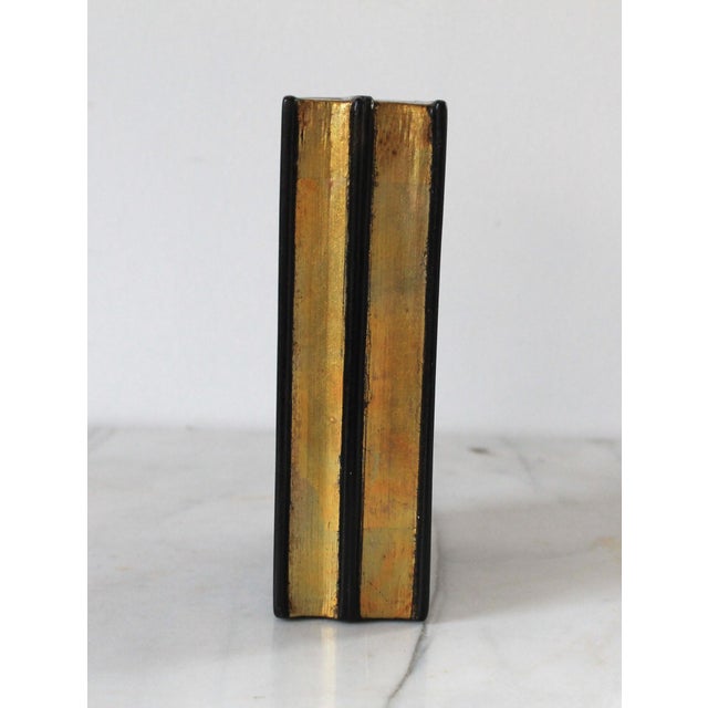 Black Vintage Single Faux Books Bookend For Sale - Image 8 of 9