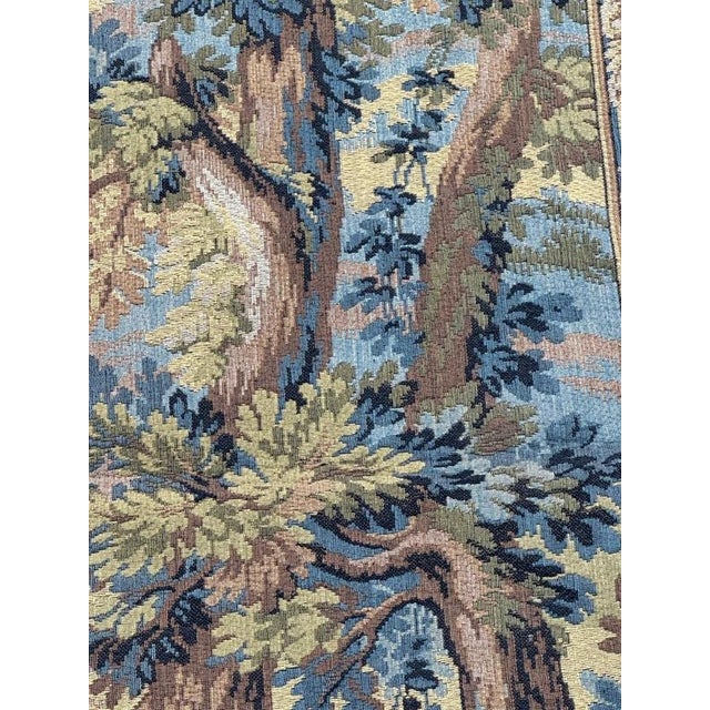Vintage French Aubusson Style Jacquard Hunting with Hounds Tapestry, 1970s For Sale - Image 9 of 18