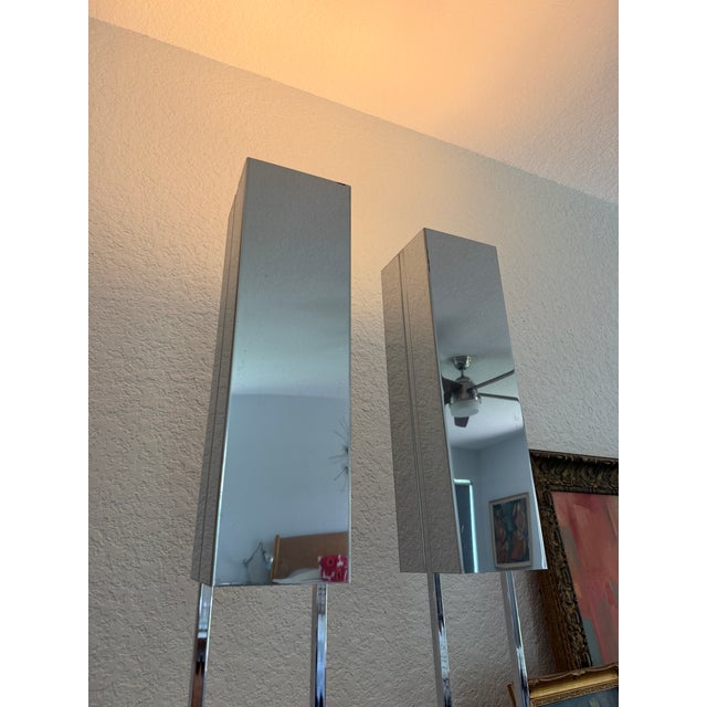 1980s Robert Sonneman Tall Floor Lamp Pair For Sale In Austin - Image 6 of 12