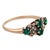 Late 19th Century Victorian Emerald Seed Pearl 14k Yellow Gold Ring, Size 6.75 For Sale - Image 4 of 6