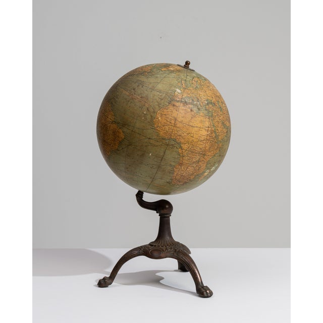 19th Century United States Brown Iron Globe For Sale - Image 13 of 15