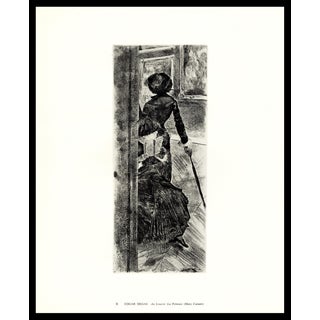 1974 Edgar Degas Collotype "Au Louvre: La Peinture" (Painter Mary Cassatt at the Louvre) For Sale