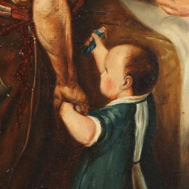 French School Artist, Genre Scene, Oil on Canvas, 19th Century For Sale - Image 5 of 12