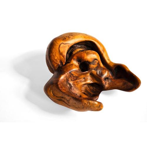 Gold S1271 Decorative Object in Olive Wood by Jörg Pietschmann For Sale - Image 8 of 9
