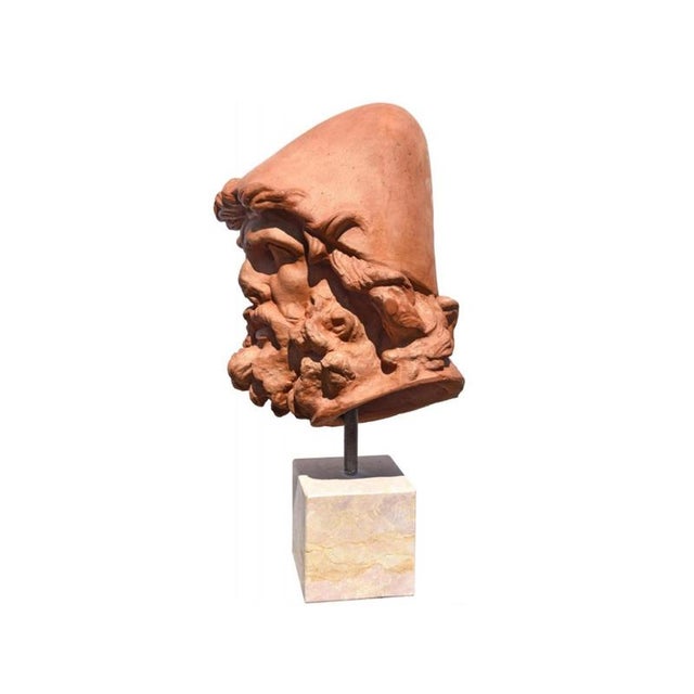 Head of Ulysses, Italy 20th Century, Terracotta For Sale - Image 3 of 6