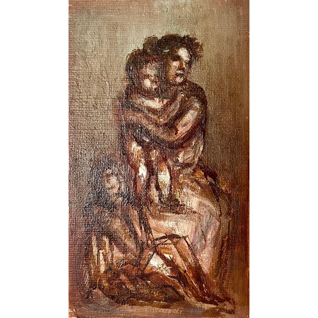 1930s Simka Simkhovitch, Simka Simkhovitch WPA Artist Oil Painting Family Mother, Kids American Modernist, c.1930's For Sale - Image 5 of 18