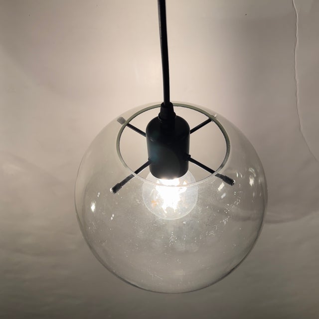 Glass Visual Comfort Contemporary Glass Globe Pendants, Pair For Sale - Image 7 of 12