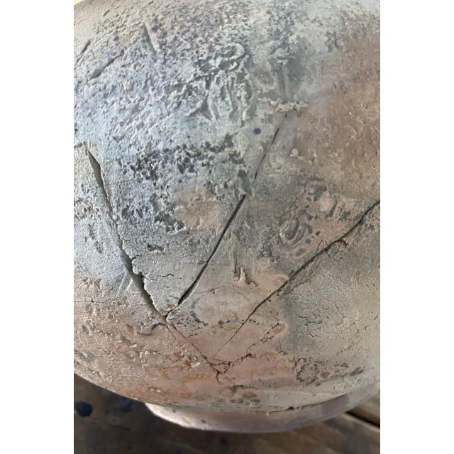1990s Vintage 1990 Handcrafted Studio Art Pottery Olla Vase Large Round Vessel, Signed—Earthy Pastels For Sale - Image 5 of 8