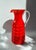 Empoli 1960s Empoli Cased Glass Bright Orange Red Pitcher With Hobnail Bubble Pattern For Sale - Image 4 of 12