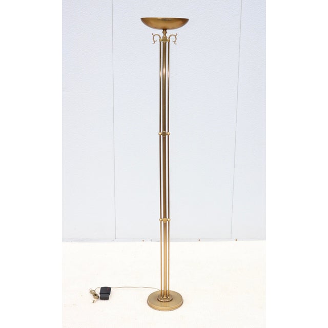 1980's Italian Torchiere Brass Floor Lamps For Sale - Image 14 of 18