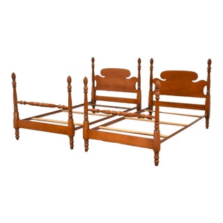 1960s Solid Maple Twin Beds - A Pair For Sale
