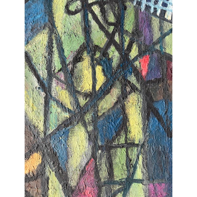 B. Pàlf, Abstract Composition, 1967, Oil on Wood For Sale - Image 8 of 12