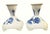 Beautiful vintage matched pair of Royal Copenhagen Blue Flower (Blå Blomst) porcelain candlesticks, model 10/1711, made in...