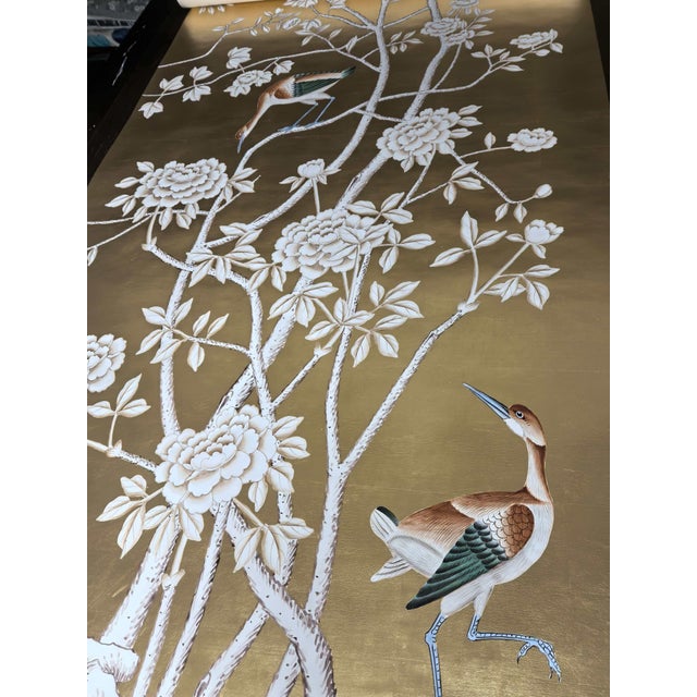 If you love the look of De Gournay wallpaper but not the price, this is for you. Gold Metallic Hand-Painted Wallpaper,...