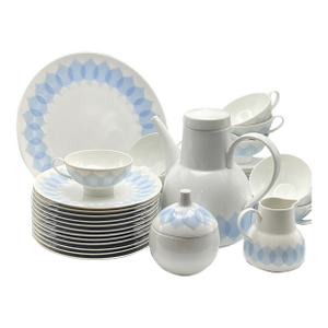 Vintage Bjorn Wiinblad “Lotus Azure” for Rosenthal Studio-Line Coffee & Dessert Service for 12: Complete 40-Piece Set