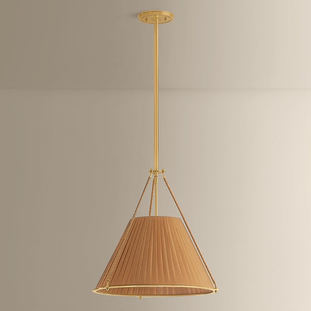 Hudson Valley Lighting Hudson Valley Lighting Sunside 18 in. 3 Light Pendant in Aged Brass Finish For Sale - Image 4 of 11