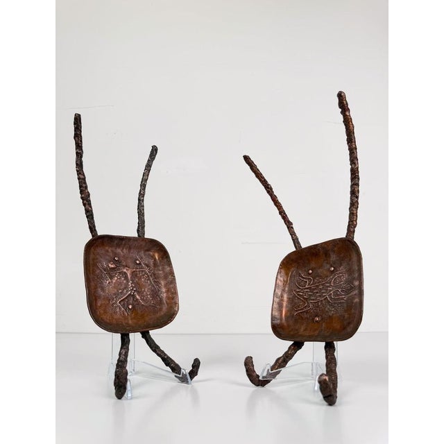 Mid-Century Modern Primitive Sculptural Wall Coat Hooks from Bragalini, 1950s, Set of 2 For Sale - Image 10 of 18