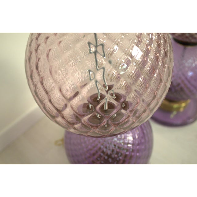 1980s Murano Glass Lamps, 1980s, Set of 2 For Sale - Image 5 of 7