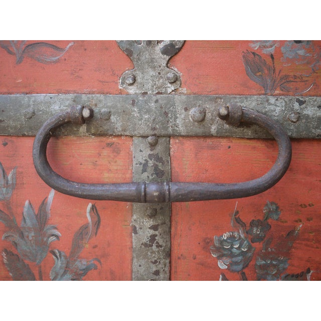 Antique Painted Chest, 1704 For Sale - Image 14 of 18