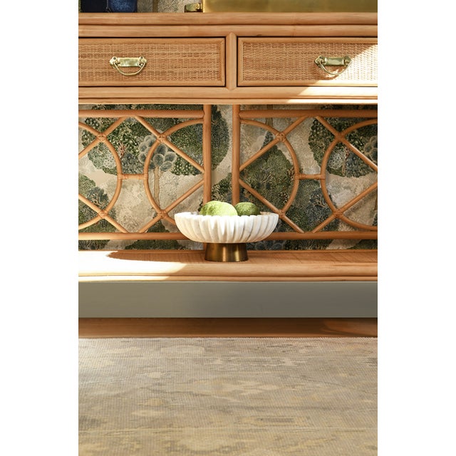 Matthew Izzo Home Gideon Natural Rattan Two Drawer Console For Sale - Image 9 of 10