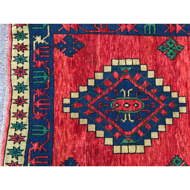 Textile 1960s Vintage Turkish Oushak Rug - 4′1″ × 6′5″ For Sale - Image 7 of 11